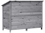Garden Shed with Roof Grey 106.5 x 56 x 113.5 cm Solid Fir Wood 42033442