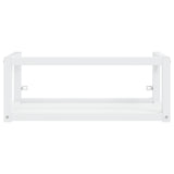 Bathroom Washbasin Frame with Built-in Basin White Iron 3101381