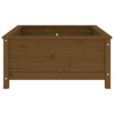 Garden Planter Honey Brown 82.5x82.5x39 cm Solid Wood Pine 825299