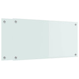 Kitchen Backsplash 2 pcs White 80 x 40 cm Tempered Glass 3415521