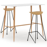 3 Piece Bar Set White 3057836