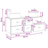 Bathroom Furniture Set 3 pcs White 49.5 x 44.5 x 66 cm 3405931