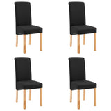 Dining Chairs 4 pcs Black Fabric 249280