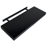 Floating Wall Shelves 2 pcs Black 60x20x3.8 cm 288201