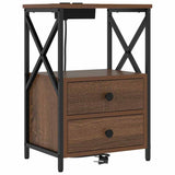 Bedside Cabinet 2 pcs Brown Oak 40 x 31 x 60 cm Engineered Wood 859569