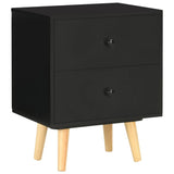 Bedside Cabinets 2 pcs Black 40x30x50 cm Solid Pinewood 285225
