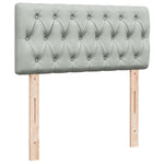 ZNTS Box Spring Bed with Mattress Light Grey 90x200 cm Velvet 3286216
