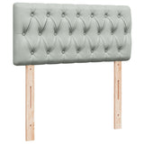 ZNTS Box Spring Bed with Mattress Light Grey 90x200 cm Velvet 3286216