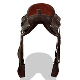 Western Saddle. Headstall&Breast Collar Real Leather 15" Brown 91347