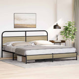 Metal Bed Frame without Mattress Sonoma Oak 183x213 cm 3318690