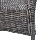 Dining Chairs 4 pcs Brown Kubu Rattan and Mango Wood 275467
