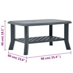 Coffee Table Green 90x60x46 cm Plastic 48794