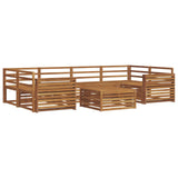 Outdoor Sofa Set 7 pcs Natural Solid Acacia Wood 3373104