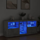 Sideboard with LED Lights Concrete Grey 162x37x67 cm 3209033