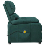 Massage Chair Dark Green Fabric 342464