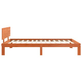 Bed Frame with Headboard Wax Brown 90 x 200 cm Solid Pine Wood 863968
