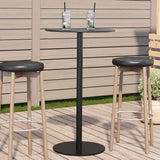 Garden Table Round Black 60x105 cm Steel 4009309
