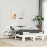 Bed Frame with Headboard White 120 x 190 cm Solid Pine Wood 3385701