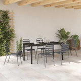 Garden Dining Set 7 pcs Anthracite Powder-Coated Steel 3379300