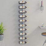 ZNTS Wall-mounted Wine Rack for 10 Bottles White Metal 340904