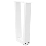 ZNTS Dining Table Legs V-Shape 2 pcs White 28x cm Steel 4012621