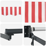 Electric Retractable Awning Red, White and Anthracite 5 x 3 m 3420186