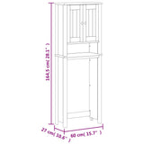 Over-the-Toilet Storage BERG White 60x27x164.5 cm Solid Wood 358554