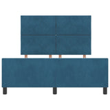 ZNTS Bed Frame Dark Blue 140x190 cm Velvet 3345009