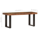 Bench 110 cm Solid Reclaimed Wood and Steel 286458