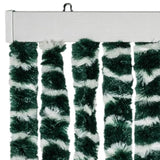 Insect Curtain Green and White 100x220 cm Chenille 325447