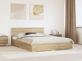 Bed Frame with Drawer Sonoma Oak 140 x 190 cm Engineered Wood 3408256