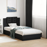 Bed Frame Black Engineered wood Small Single Bed Frame 3210067