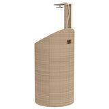Outdoor Shower Beige 100x100x241,5 cm Poly Rattan and Acacia Wood 368214