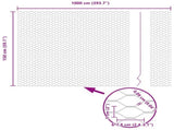 Hexagon Fence Grey 1.5 x 10 m PVC 42005508