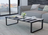 Coffee Table with Piano Printing Glass Top 241174