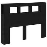 LED Headboard Black Oak 140 x 18.5 x 103.5 cm Engineered Wood 862212