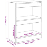 Book Cabinet Old Wood 60 x 30 x 72 cm Engineered Wood 880456