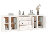 Sideboard White 230x35x80 cm Solid Wood Pine 3114075