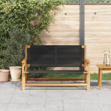 Garden Furniture Black 122 x 78 x 73 cm Solid Acacia Wood 367823