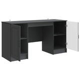 Desk with Shelf Black 142.5 x 50 x 75 cm Engineered Wood 3414640