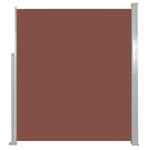 Patio Retractable Side Awning 120x500 cm Brown 48393