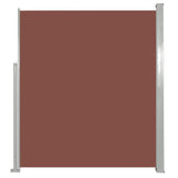 Patio Retractable Side Awning 120x500 cm Brown 48393