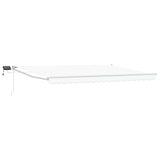 Manual Retractable Awning with LEDs White 5 x 3 m 3419336