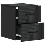 Wall-Mounted Bedside Cabinet 2 pcs Black 34.5 x 33 x 40 cm 898638
