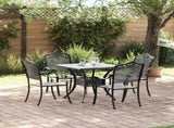 Garden Table Set 5 pcs Black Cast Aluminium 3334745