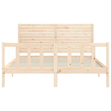 Bed Frame without Mattress King Size Solid Wood Pine 3193211