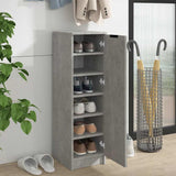 Shoe Cabinet Concrete Grey 30x35x100 cm Engineered Wood 811434