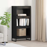 Book Cabinet Black Oak 60 x 30 x 121 cm Engineered Wood 886390