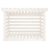 Firewood Rack White 108x73x79 cm Solid Wood Pine 822228