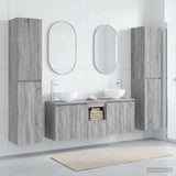 Bathroom Furniture Set 5 pcs Grey Sonoma 33 x 34.5 x 160 cm 3406029